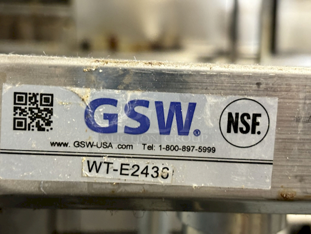GSW WT-E2436 36" Stainless Steel Work Table With Under-Shelf. 36"W x 24"D x 35"H - Image 5 of 5