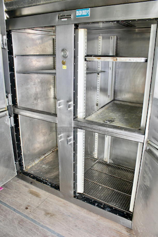 SWEET! Traulsen RHT232WUT-HHS Stainless Steel 51.6 Cu. Ft. Half Door Two Section Reach In Refrigerator - Specification Line, 115v 8.2amp 58x34x72  - Image 3 of 3