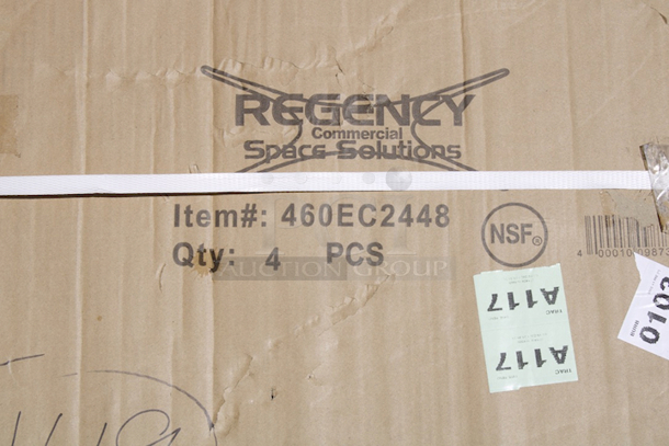 BRAND NEW SCRATCH & DENT! Regency 24" x 48" NSF Chrome Wire Shelf. Damage To Packaging. 2x Your Bid. 2 Boxes Of 2. 4pcs Total.  - Image 3 of 3