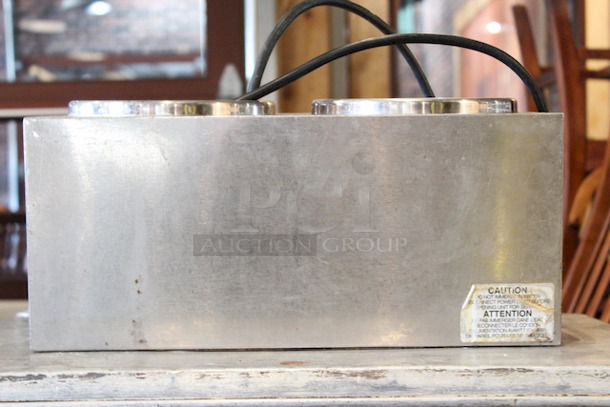 NICE! Server 80360 Base Only for Twin FS-4, (2) Separate Thermostatically Controlled Wells, Accepts (2) 6-1/2" Insets, Stainless Steel Construction, 120v, 1000w 
17x8-1/2x8 - Image 4 of 7