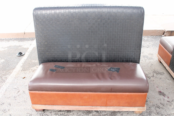 SWEET! TWO Double Sided Cushioned Booths. 48-1/2"x50"x42". 2x Your Bid - Image 7 of 9