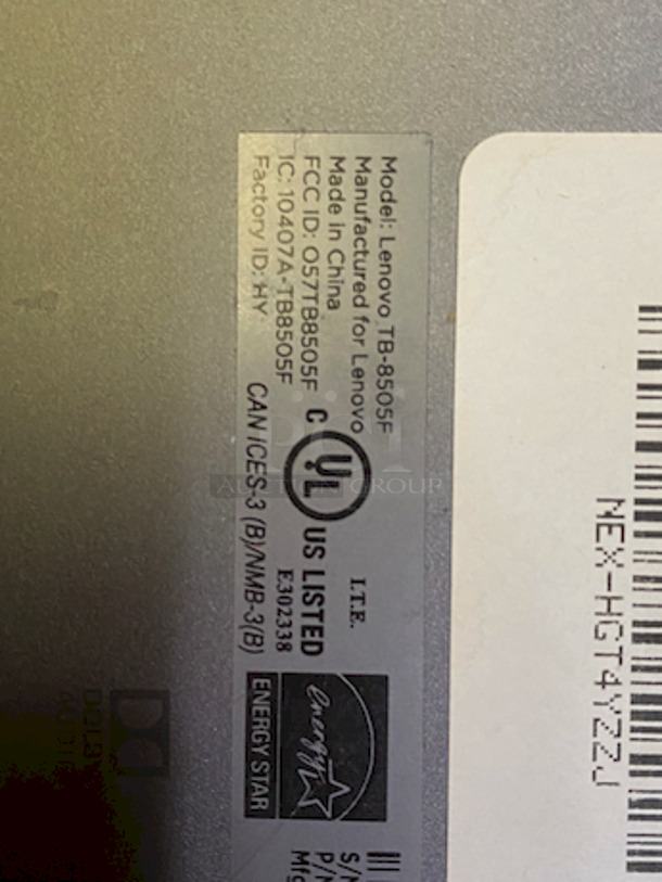 Lenovo TB-8505F Handheld Point of Sale Component.  - Image 3 of 3