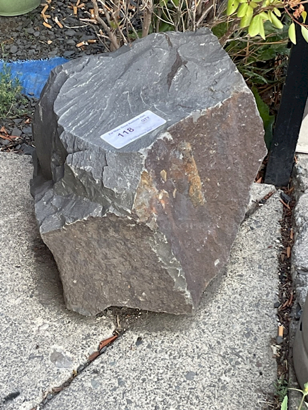 Decorative Stone. *1/2 Wood Barrel For Size Comparison Comparison - Image 1 of 6