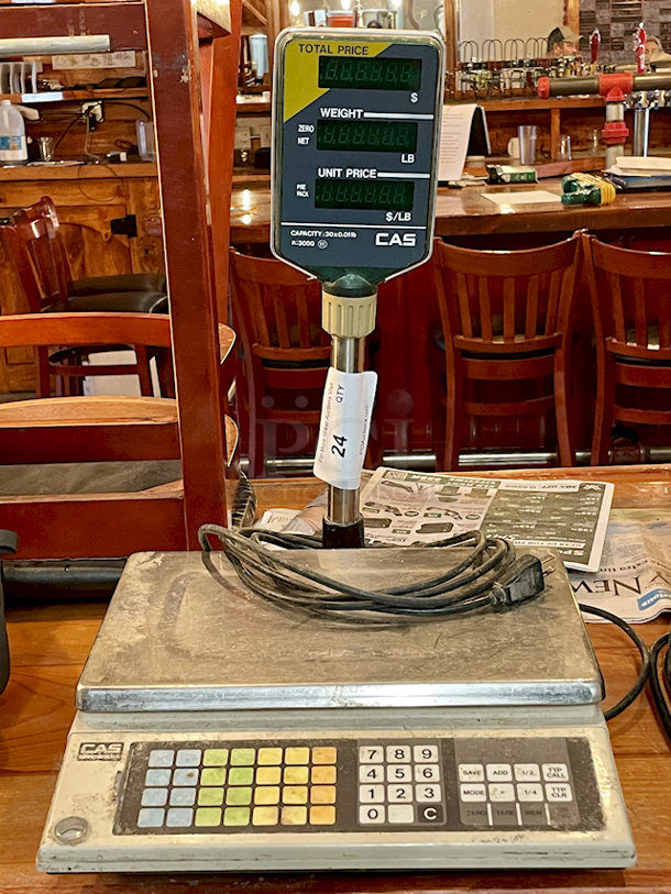 CAS N:3000 III Scale with Pole 30x0.01lb - Image 1 of 3