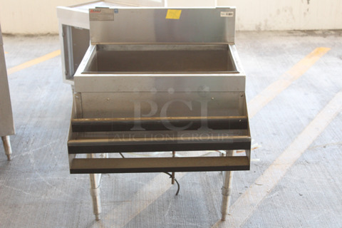 Eagle Group B30IC-24-8, 30" x 24" x 36" Stainless Steel Underbar Ice Bin With built in 8-circuit Cold Plate and Speed Rail, 106 Lb, Spec-Bar Series