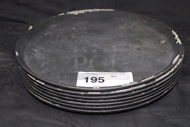 Stack of (7) Round Serving Trays. 7x Your Bid - Image 1 of 2