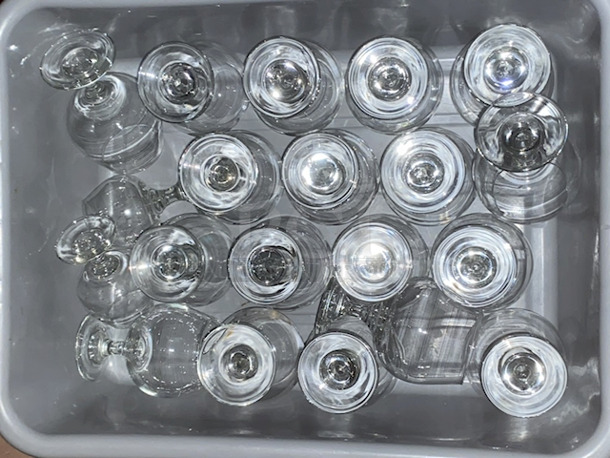 20 LIKE NEW! Schooner Glasses, Perfect For: Seafood Cocktail, Beer, Margaritas, Michelada, Fish Bowl, Variable Use Glass, Very Thick Glass. 20x Your Bid - Image 2 of 2