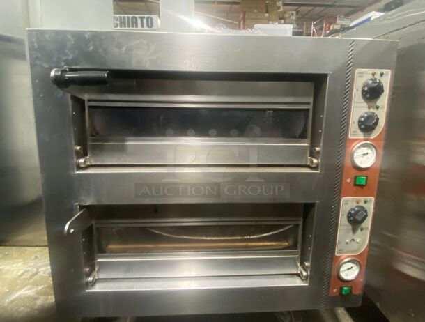 countertop double deck electric pizza oven 