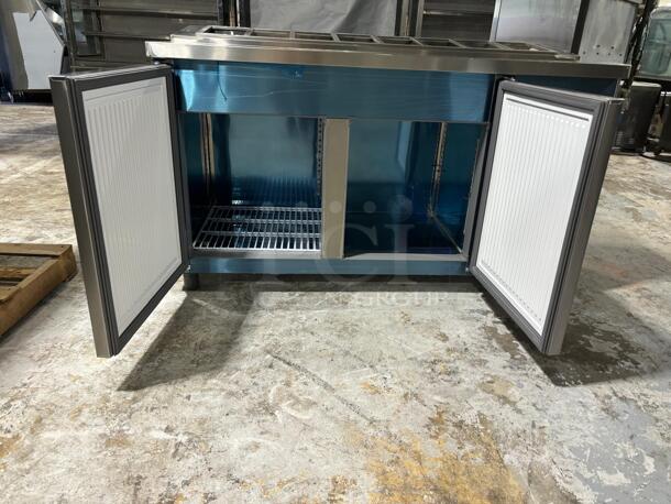 UNIQUE 60 in Commercial Sandwich Prep Table Mega Top Two Door - Image 2 of 5