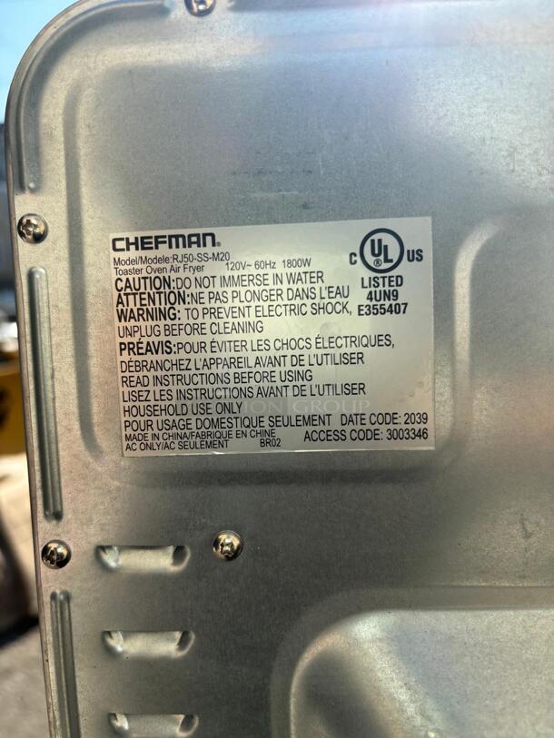 Chefman Toast-Air 19-Qt Oven + Air Fryer BLACK
 - Image 4 of 4