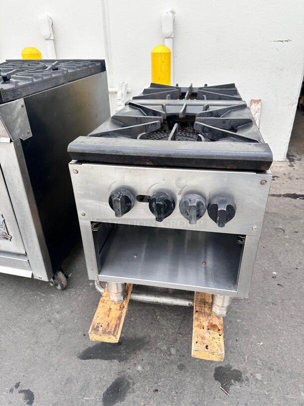 American Range  18 inch Heavy Duty 3-Ring Double Burner Stock Pot Stove Gas Working - Image 6 of 7
