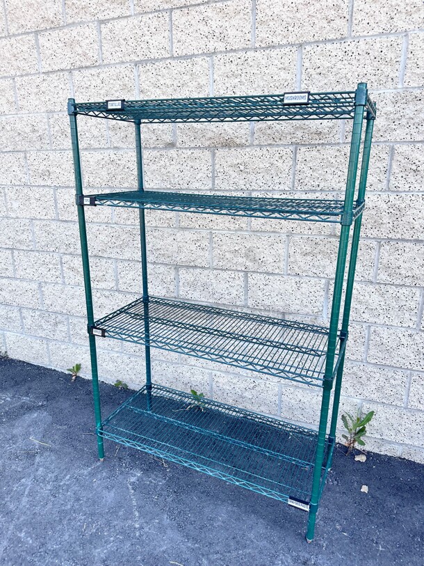 42x18x84 Green Wire Rack