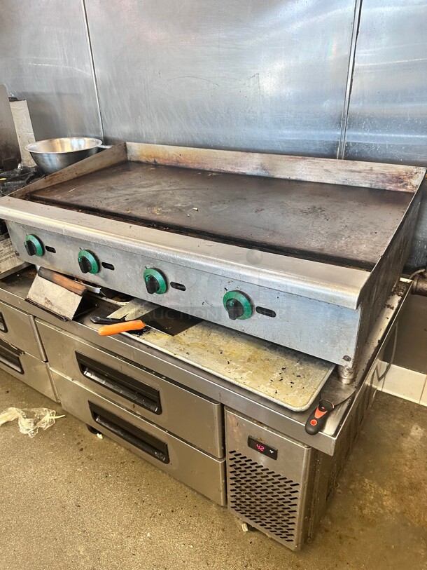 Working Wolf AGM48 48  inch Gas Griddle w/ Manual Controls - 1 inch Steel Plate, Natural Gas - Image 1 of 5