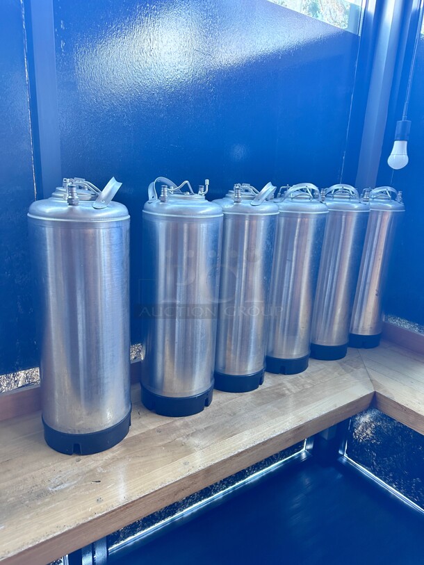 NSF APPROVED 5 GALLON HOME BREW BALL LOCK KEG WITH STRAP HANDLE - Image 1 of 8