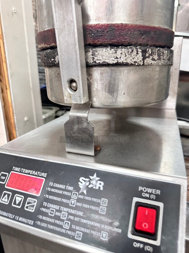 Star SWCBE Single Waffle Cone Baker Makes 8 inch Diameter Cone Waffle 120 Volt Working - Image 6 of 8