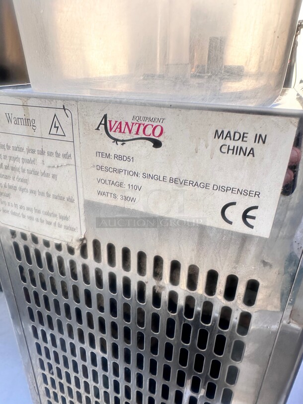 Avantco Commercial Single Beverage Dispenser 115 Volt Working - Image 3 of 8