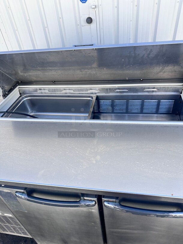 Everest 48" Sandwich Prep Table with Refrigerated Base 115 Volt Working  - Image 3 of 8