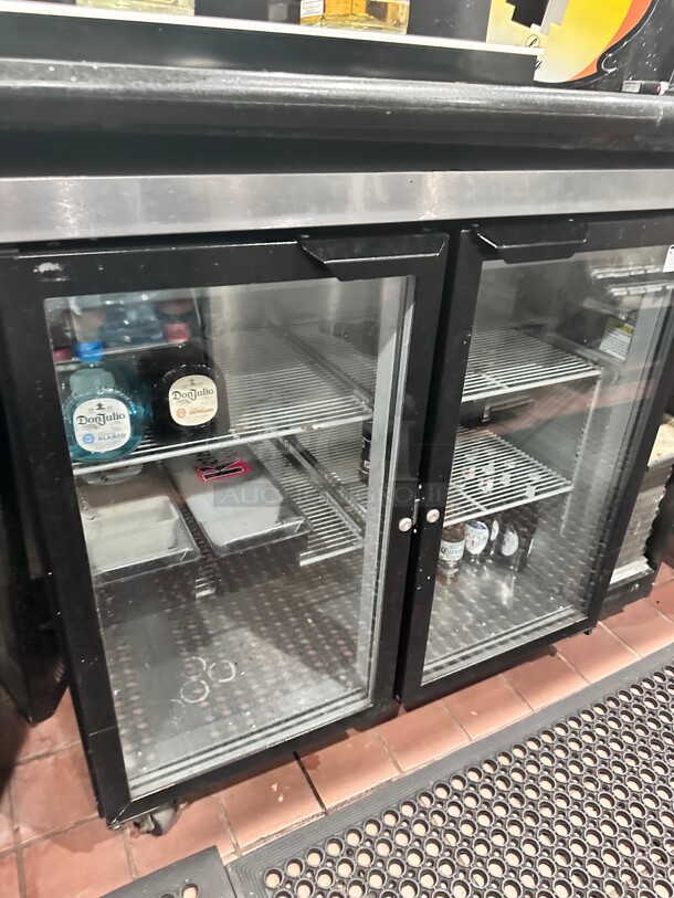 Late Model Beverage Air BB48GY-1-B-27 48 inch Bar Refrigerator - 2 Swinging Glass Doors, Black, 115v Wokring - Image 1 of 9