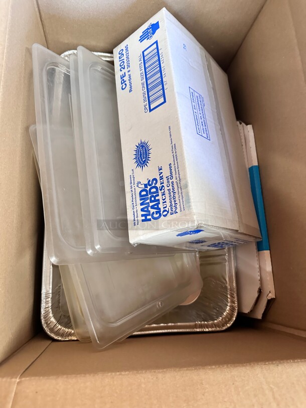 One Lot A Box Contains Cloves and Plastic  Covers - Image 3 of 3