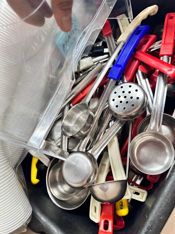 One Lot A Box Of Kitchen Spoons and a Menu Holder - Image 2 of 5