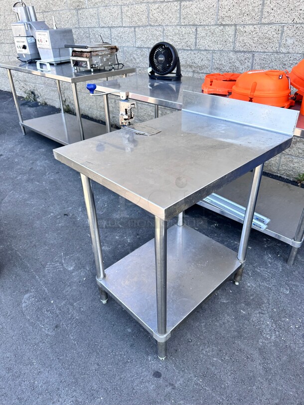 Nice 24 Inch Stainless Steel Table With Can Opener  - Image 4 of 7