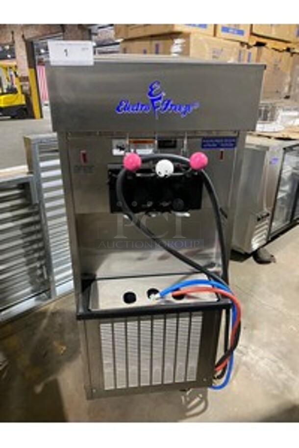 Nice! Electro Freeze 3 Handle AIR COOLED Ice Cream Machine! SL500-137 Serial RS694EF0620! 208/230V 1 Phase! On Commercial Casters!   - Image 1 of 10