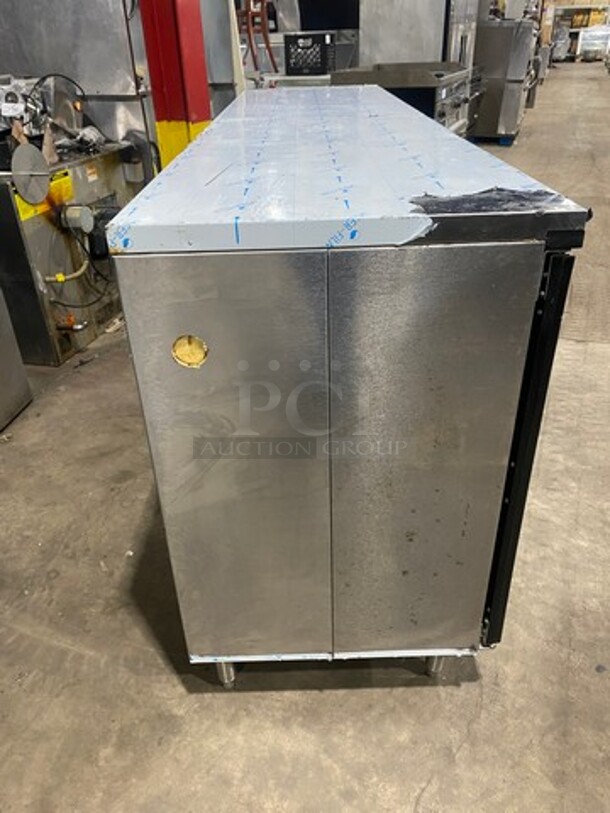 AMAZING! Perlick Commercial 4 Door Bar Back Cooler! With Poly Coated Racks! All Stainless Steel! On Legs! Remote Compressor/No Compressor! Model: BR96 SN: 676683 115V 60HZ 1 Phase - Image 3 of 9
