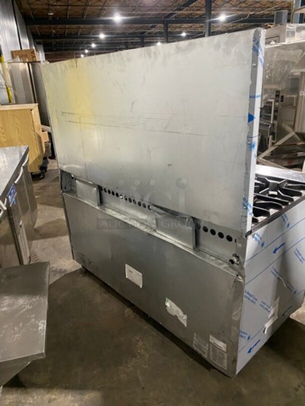 SCRATCH-N-DENT! LATE MODEL! Sierra Commercial Natural Gas Powered 10 Burner Stove! With Raised Back Splash And Salamander Shelf! With 2 Oven Underneath! All Stainless Steel! On Casters! - Image 3 of 12