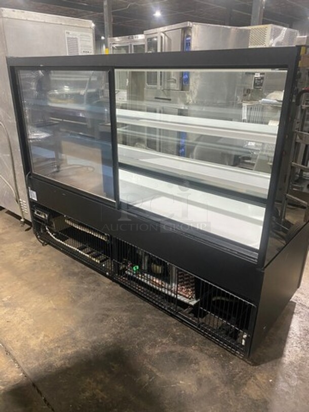 NICE! Commercial Refrigerated Bakery/ Deli Display Case Merchandiser! With Straight Front Glass! With Sliding Rear Access Doors! Stainless Steel Body! - Image 3 of 9