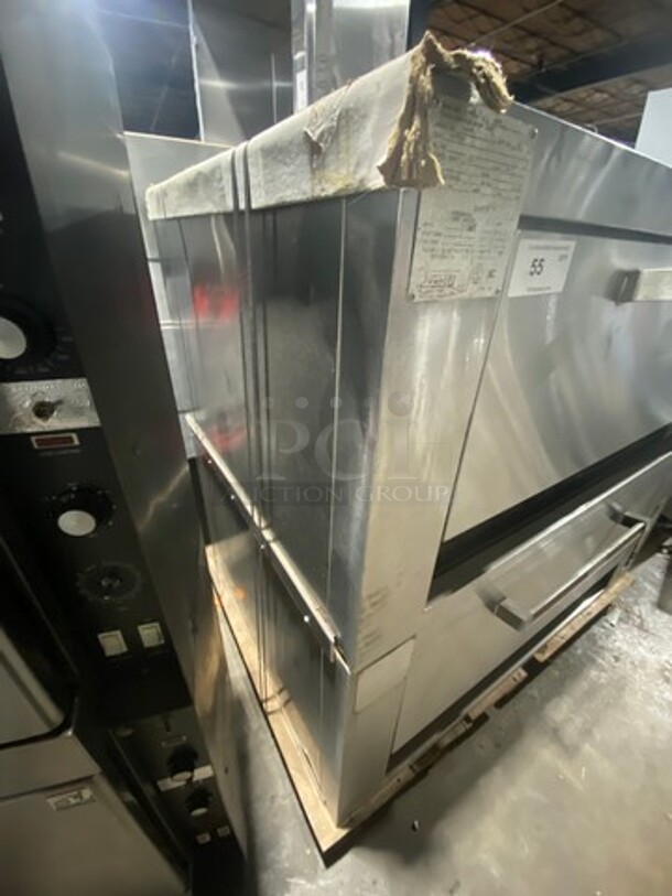 Hobart Commercial Natural Gas Powered Double Deck Pizza/ Baking Oven! All Stainless Steel! 2x Your Bid Makes One Unit! Model: HGS030T SN: 541003229 - Image 4 of 12