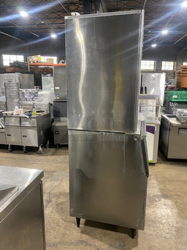 Hoshizaki Commercial Ice Maker Machine! With Commercial Ice Bin! All Stainless Steel! On Legs! Model: KM1340MRH SN: D17271G 208/230V 60HZ 1 Phase - Image 2 of 9