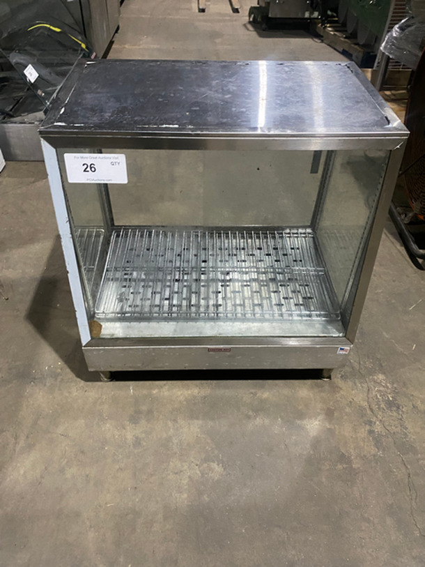 Commercial Countertop Food Warmer Display Case! Glass All Around Showcase Style! Stainless Steel Body! On Small Legs!