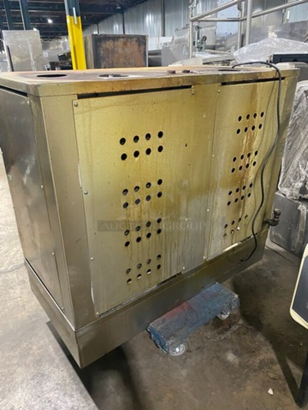 Attias Natural Gas Powered Dual Gyro Machine! All Stainless Steel! WORKING WHEN REMOVED! - Image 4 of 9