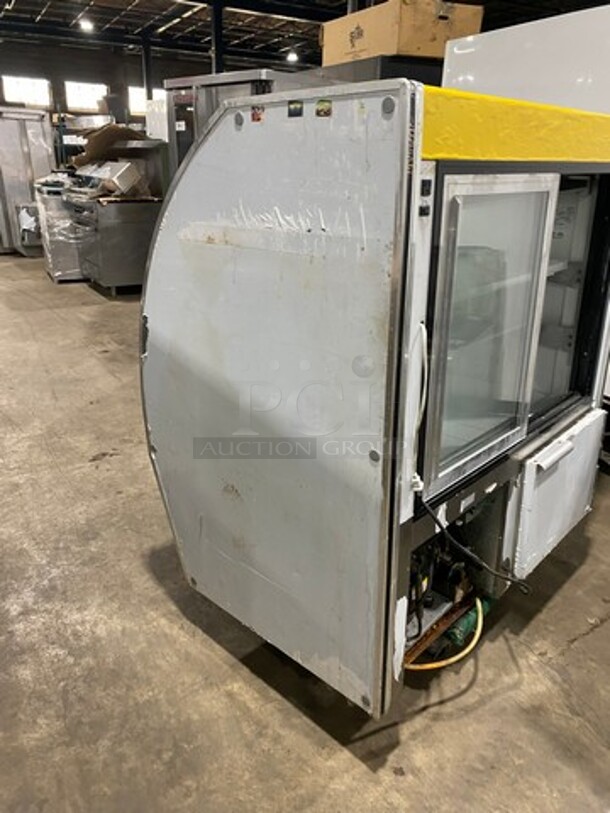 2010 Leader Commercial Refrigerated Bakery Display Case Merchandiser! With Curved Front Glass! With Rear Access Doors! Stainless Steel Body! Model: RHDL48 SN: PT10M1682D 115V 60HZ 1 Phase - Image 4 of 8
