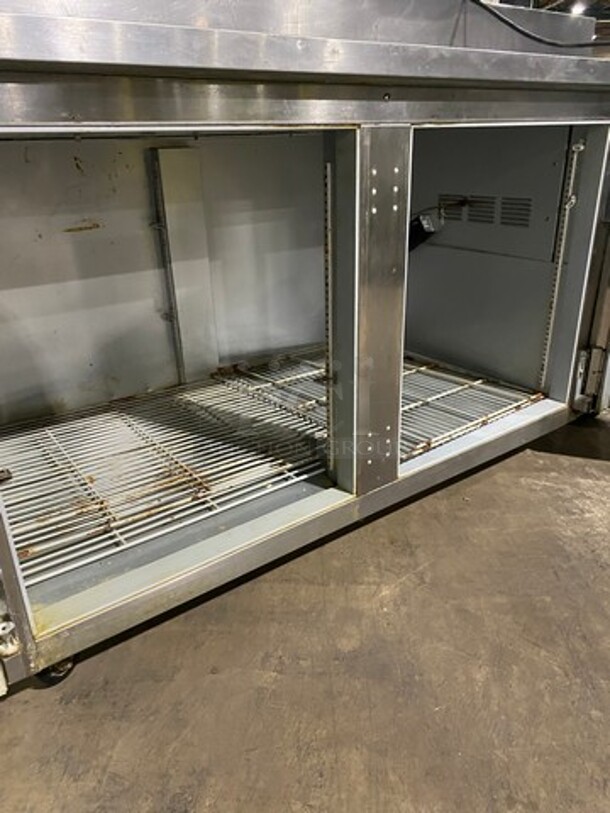 Beverage Air Commercial Refrigerated Pizza Prep Table! With 2 Door Storage Space! All Stainless Steel! Model: DP67 SN: 11803910 115V 60HZ 1 Phase - Image 6 of 10