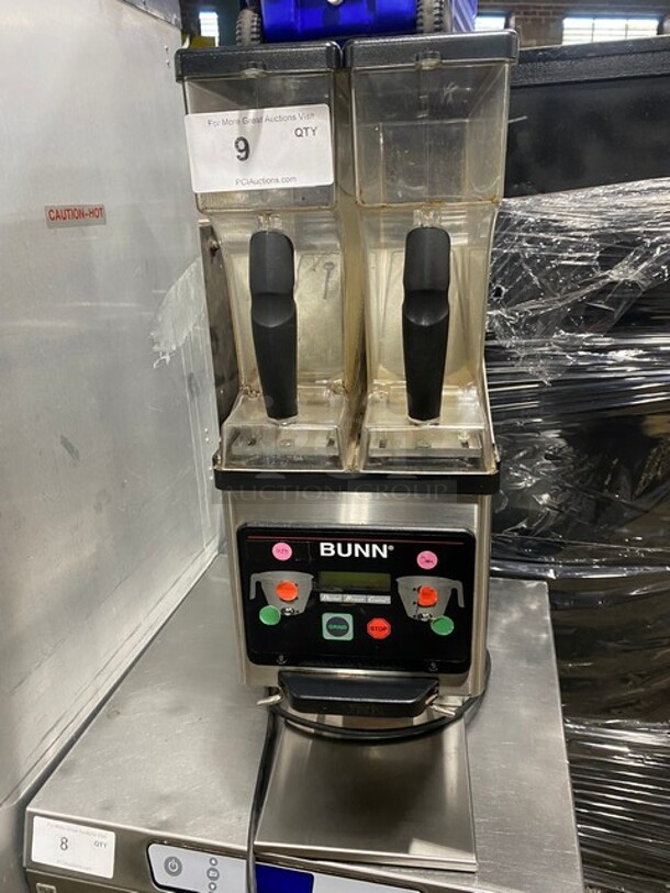 Bunn Commercial Countertop Dual Coffee Bean Grinder Machine! Stainless Steel Body! Model: MHG SN: MHG0007173 120V 60HZ 1 Phase - Image 1 of 8