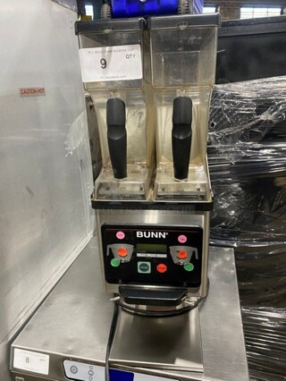 Bunn Commercial Countertop Dual Coffee Bean Grinder Machine! Stainless Steel Body! Model: MHG SN: MHG0007173 120V 60HZ 1 Phase