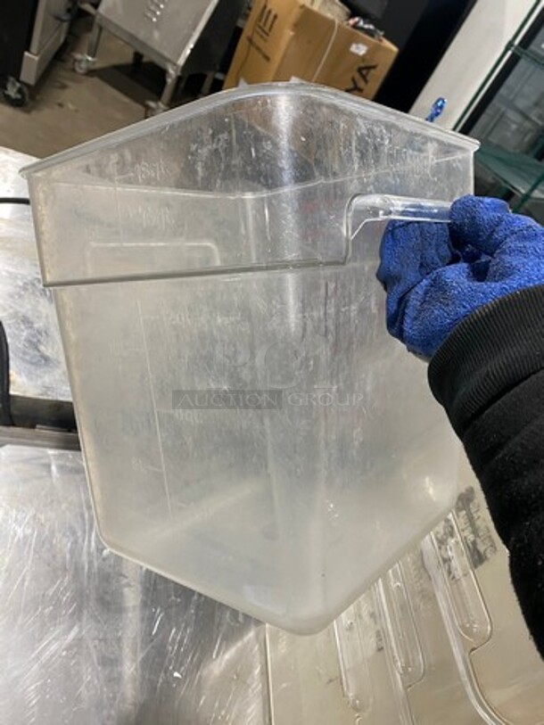 Cambro 18Qt Clear Poly Food Containers! 6x Your Bid! - Image 6 of 6