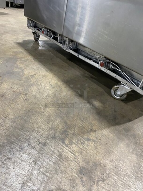 Imperial Commercial Natural Gas Powered 6 Burner Stove With Right Side Flat Griddle! Griddle Has Side Splashes! With Raised Back Splash And Salamander Shelf! With 2 Oven Underneath! Metal Oven Racks! All Stainless Steel! On Casters! - Image 10 of 11