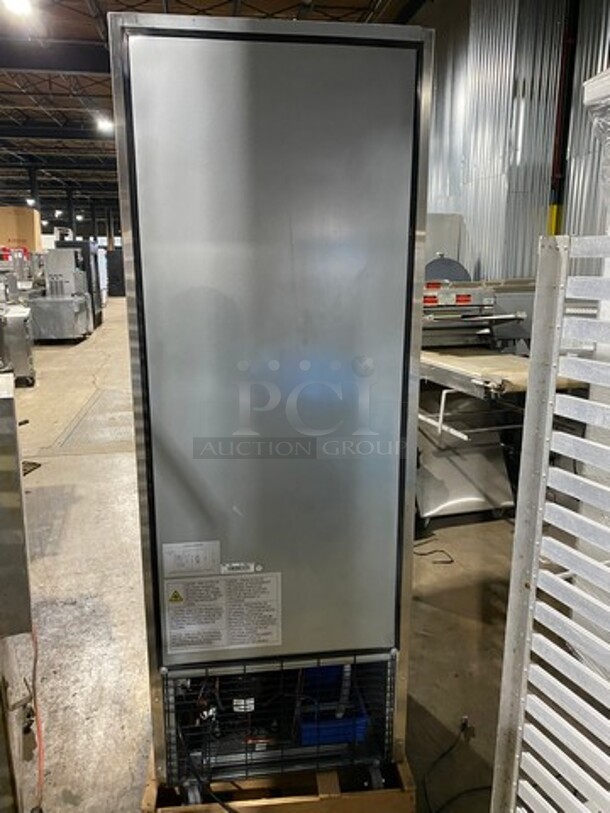 SWEET! NEW! SCRATCH-N-DENT! Dukers Commercial Single Door Reach In Freezer! Poly Coated Racks! All Stainless Steel! On Casters! POWERS ON, DOES NOT GO DOWN TO TEMPETURE! Model: D28F SN: 1097000DUK210722210800716 115V - Image 3 of 10