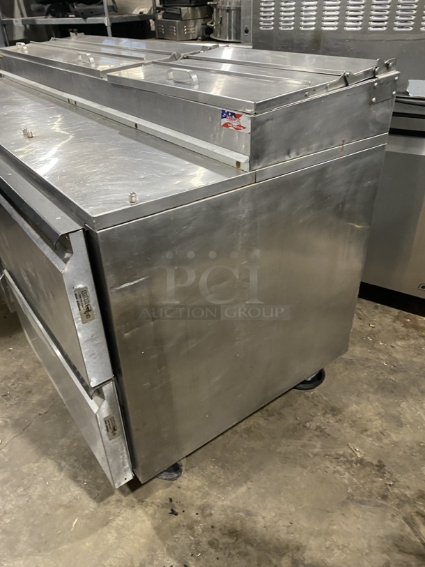 SILVER KING 5 Drawer Pizza Prep Table! All Stainless Steel! On Casters! Model SKPZ72D Serial 8BEG166062B 115V/60Hz - Image 2 of 8