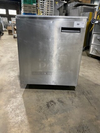 Delfield Enodis Commercial Single Door Lowboy/Worktop Cooler! All Stainless Steel! On Casters! Model: 407CADHL SN: 0507036102124T 115V 60HZ 1 Phase