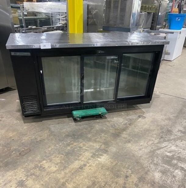 True Commercial 3 Door Back Bar Cooler! With View Through Doors! All Stainless Steel! Model: TBB2472GSDLD SN: 8945158 115V 60HZ 1 Phase - Image 1 of 7