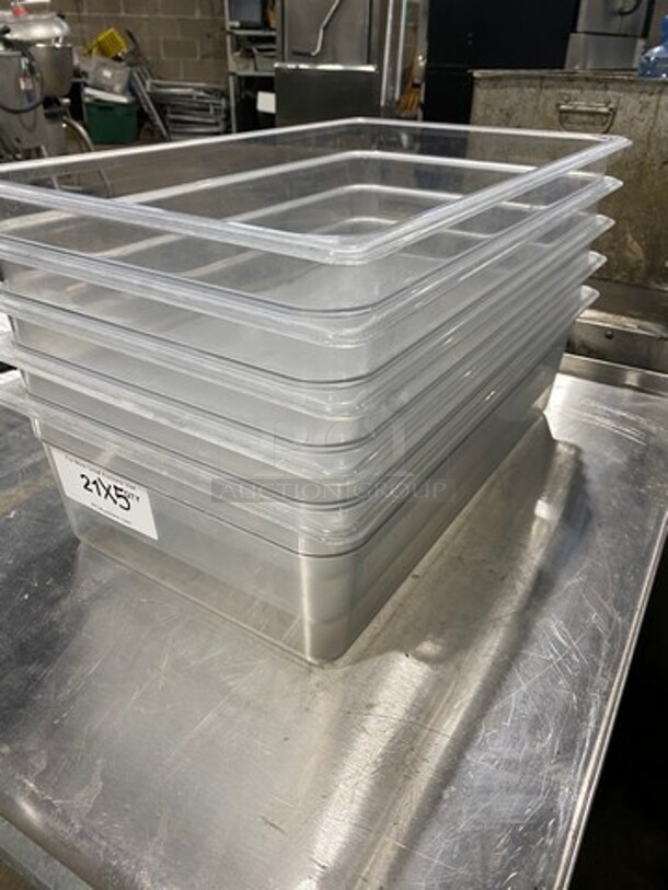 Cambro Clear Poly 1/1x6" Food Containers! 5x Your Bid! - Image 2 of 7