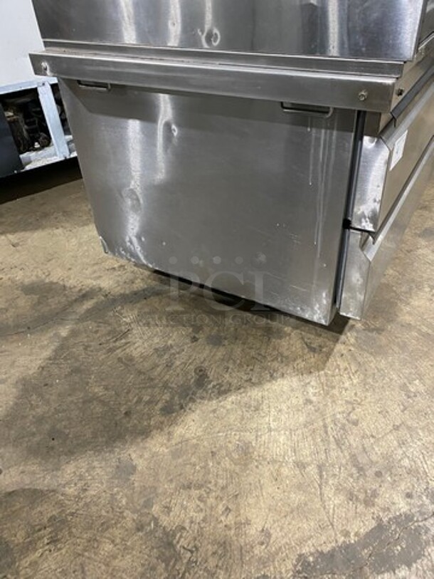 WOW! Silver King Commercial Refrigerated Chef Base! With 4 Drawer Storage Space! All Stainless Steel! On Casters! WORKING WHEN REMOVED! Model: SKRCB84H SN: SAJM82804A 115V 60HZ 1 Phase - Image 3 of 8