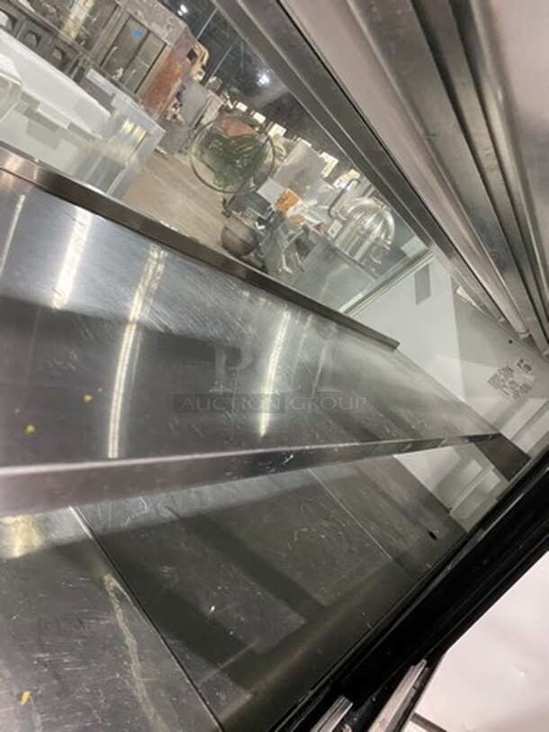 LATE MODEL! 2018 Leader Commercial Refrigerated Bakery/Deli Case! With Slanted Front Glass! With Sliding Rear Access Doors! All Stainless Steel Body! WORKING WHEN REMOVED! Model: CDL72 SN: GB01M1708 115V 60HZ 1 Phase - Image 5 of 8