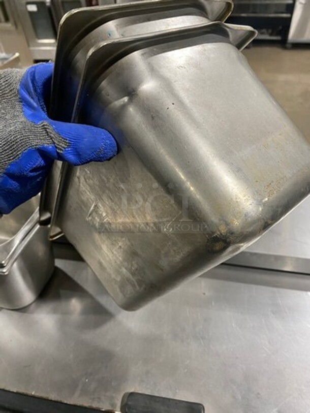 ALL ONE MONEY! Assorted Size Commercial Steam Table/ Prep Table Food Pans! All Stainless Steel! - Image 4 of 7