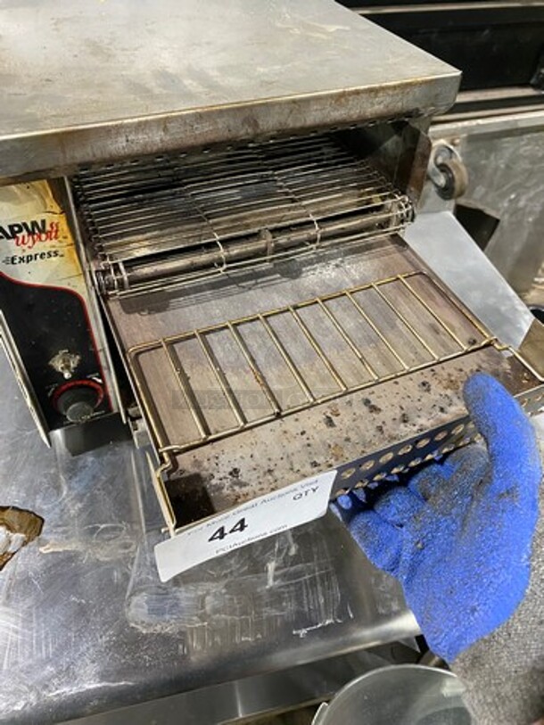 APW Wyott Commercial Countertop Conveyor Toaster! All Stainless Steel! On Legs! Model: ATEXPRESS SN: 0105D00243 120V 60HZ 1 Phase - Image 9 of 11