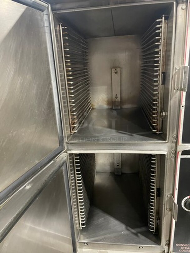 Market Forge Natural Gas Powered Dual Cabinet Convection Steamer! Model ST10! All Stainless Steel! On Legs!  - Image 5 of 10