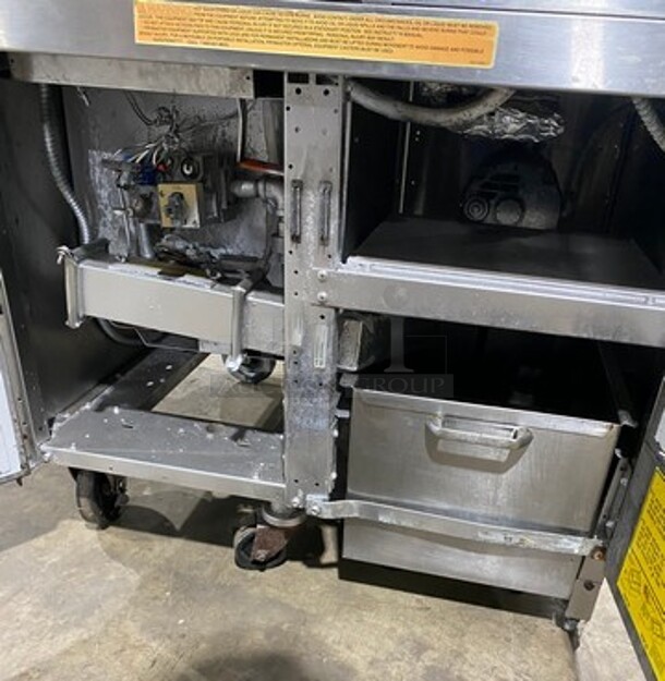 WOW! Frymaster Commercial Natural Gas Powered Deep Fat Fryer With Side Dumping Station! With Metal Frying Baskets! With Back Splash! All Stainless Steel! On Casters! SN:0204GH0014 110-120V 1PH - Image 8 of 12